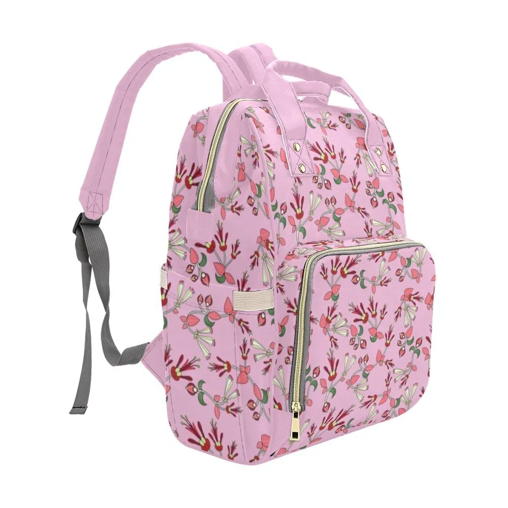 Strawberry Floral Multi-Function Diaper Backpack/Diaper Bag