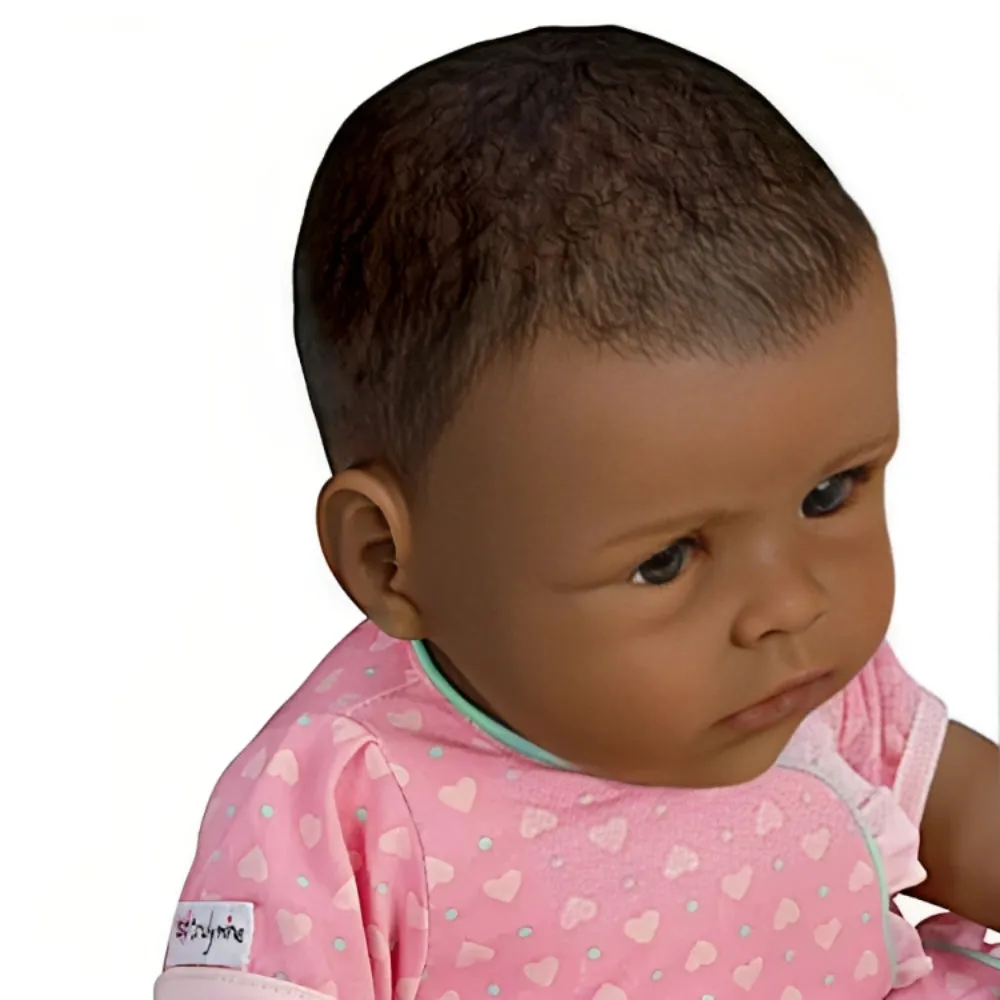 The Ashton - Drake Galleries So Truly Mine® Dolls For Girls Collection Issue #11: Black Hair Brown Eyes Dark Skin Baby Doll Handcrafted with RealTouch® Vinyl Skin and Hand-Painted Lifelike Features by Linda Murray 15-Inches