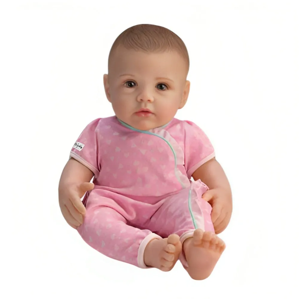 The Ashton - Drake Galleries So Truly Mine® Dolls For Girls Collection Issue #6: Dark Brown Hair Brown Eye Baby Doll Handcrafted with RealTouch® Vinyl Skin and Hand-Painted Lifelike Features by Linda Murray 15-Inches