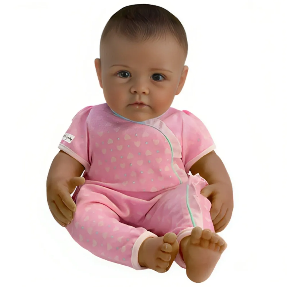 The Ashton - Drake Galleries So Truly Mine® Dolls For Girls Collection Issue #7: Black Hair Brown Eyes Dark Skin Baby Doll Handcrafted with RealTouch® Vinyl Skin and Hand-Painted Lifelike Features by Linda Murray 15-Inches