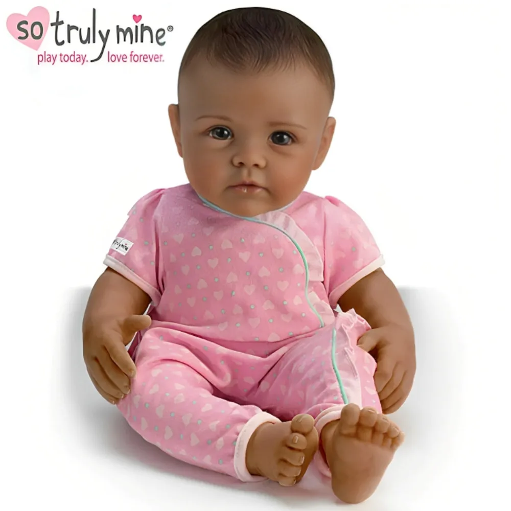 The Ashton - Drake Galleries So Truly Mine® Dolls For Girls Collection Issue #7: Black Hair Brown Eyes Dark Skin Baby Doll Handcrafted with RealTouch® Vinyl Skin and Hand-Painted Lifelike Features by Linda Murray 15-Inches