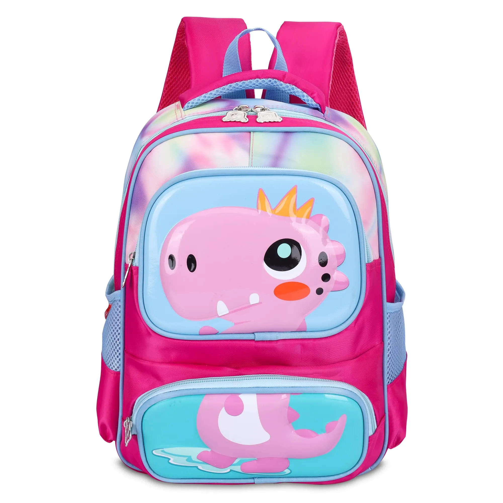 THE CLOWNFISH Little Champ Series Polyester 13.6 Litres Kids Backpack School Bag Daypack Sack Picnic Bag for Tiny Tots-Age Group 3-5 years (Rosy Pink)