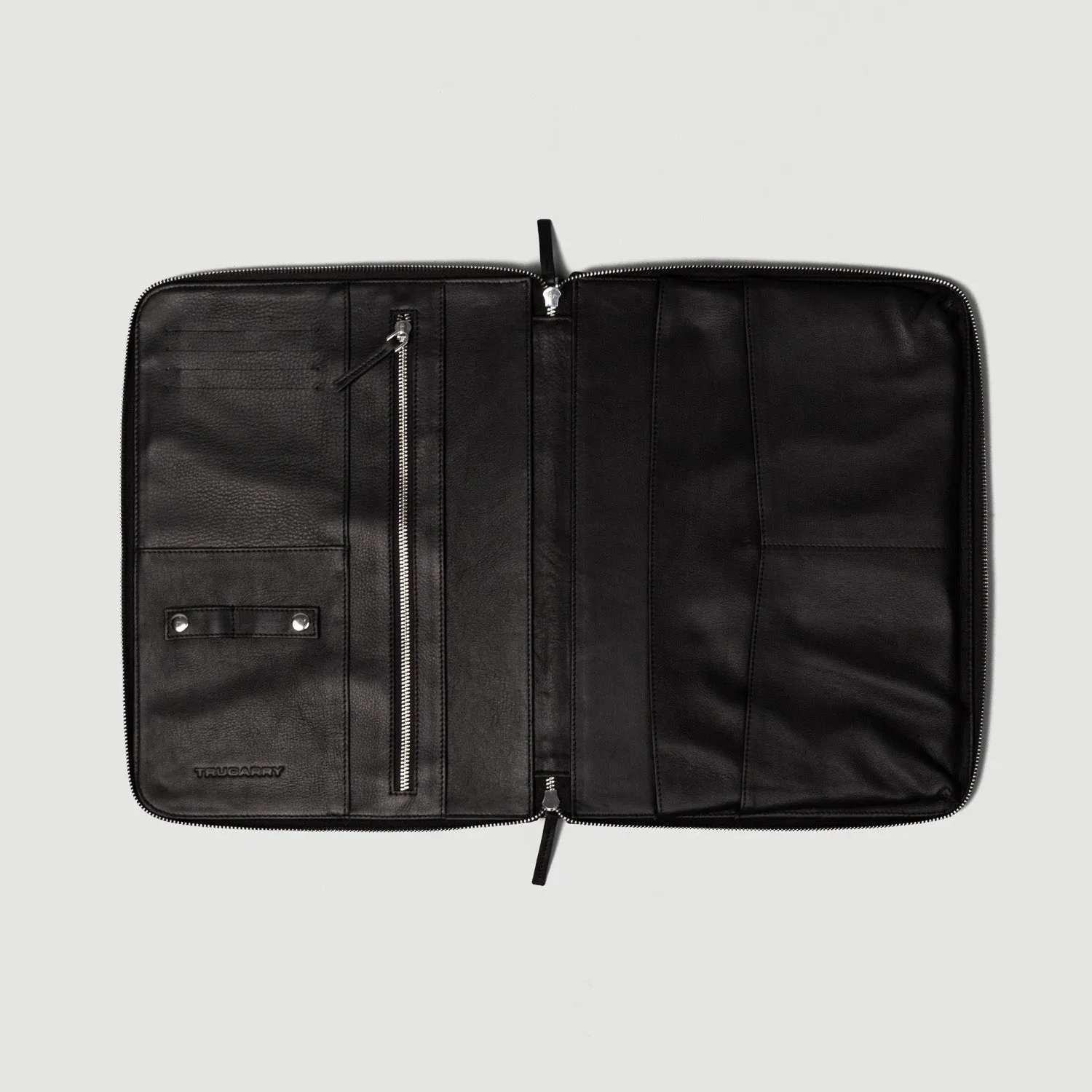 The Eclectic Black Leather Folio Organizer