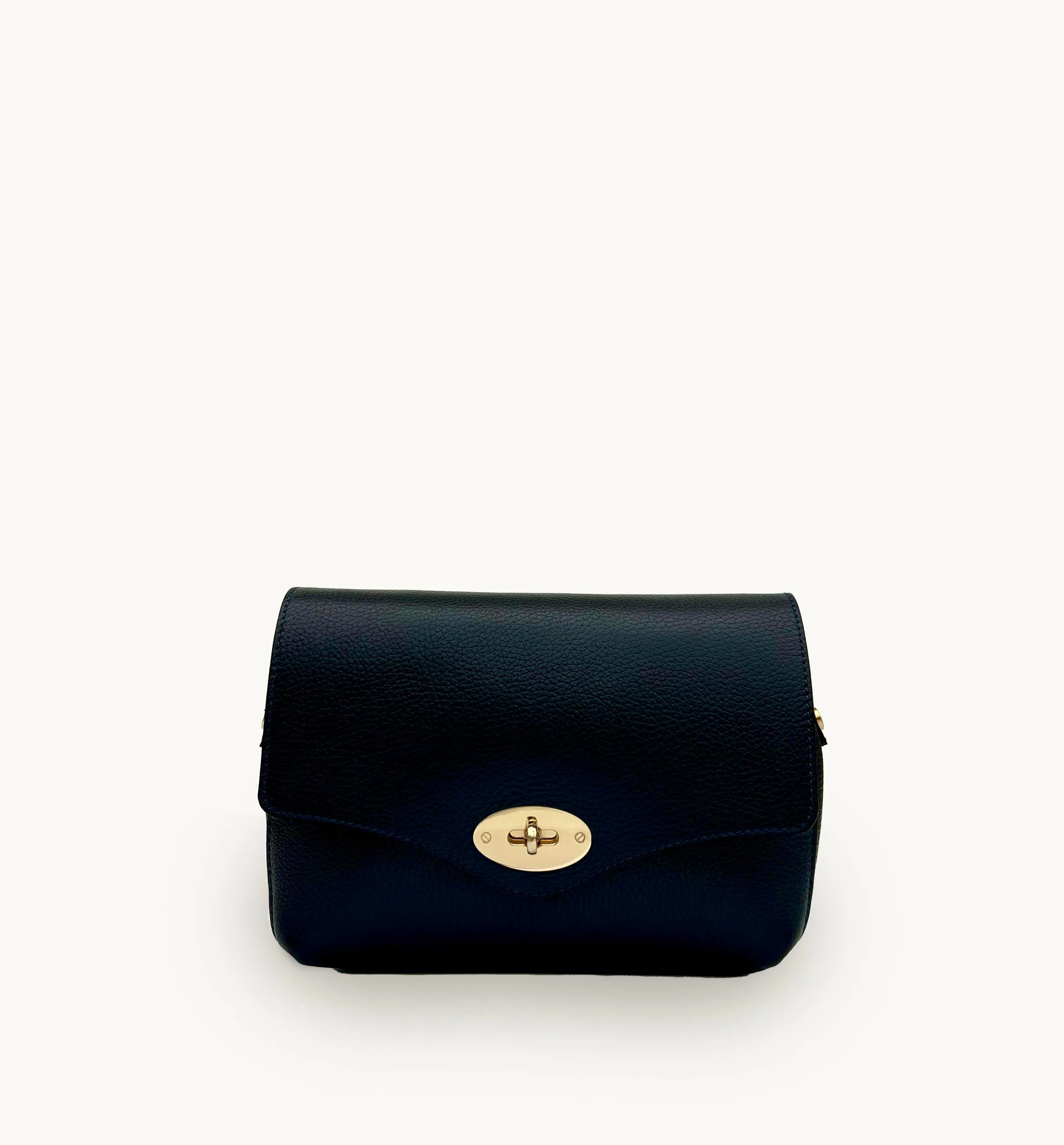 The Maddie Midi Navy Leather Bag