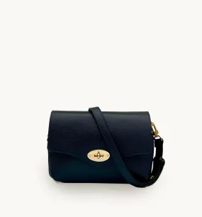 The Maddie Midi Navy Leather Bag