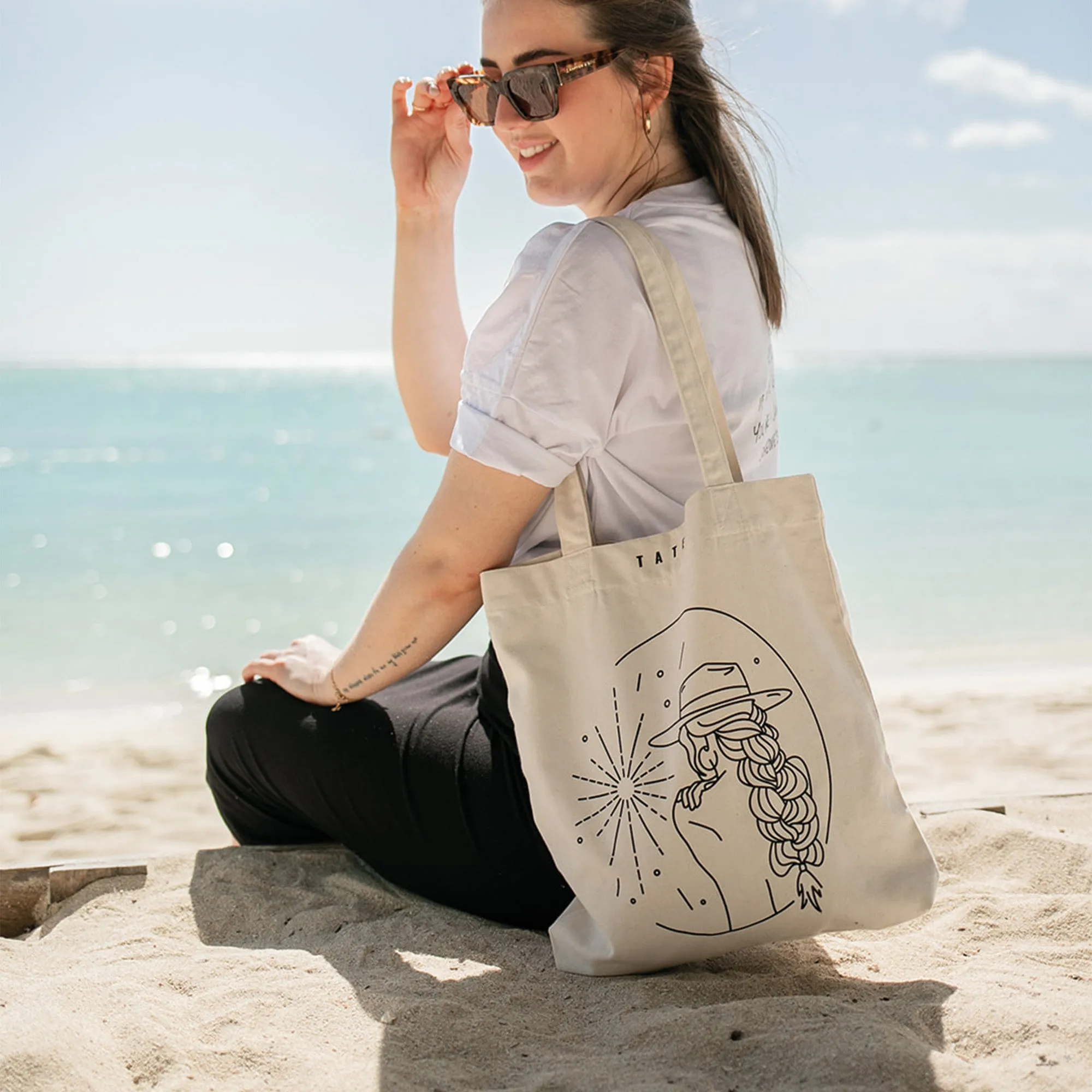 Tote bag mit "Free spirit" Motiv