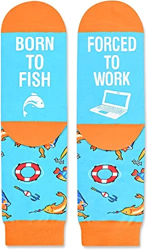 Unisex Fishing Socks Fly Fishing Socks Gone Fishing Socks, Gifts For Fisherman Funny Fishing Gifts Bass Fishing Gifts Funny Gifts