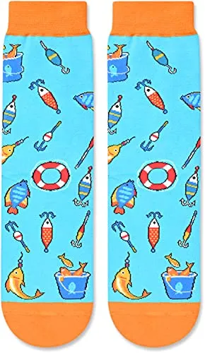 Unisex Fishing Socks Fly Fishing Socks Gone Fishing Socks, Gifts For Fisherman Funny Fishing Gifts Bass Fishing Gifts Funny Gifts