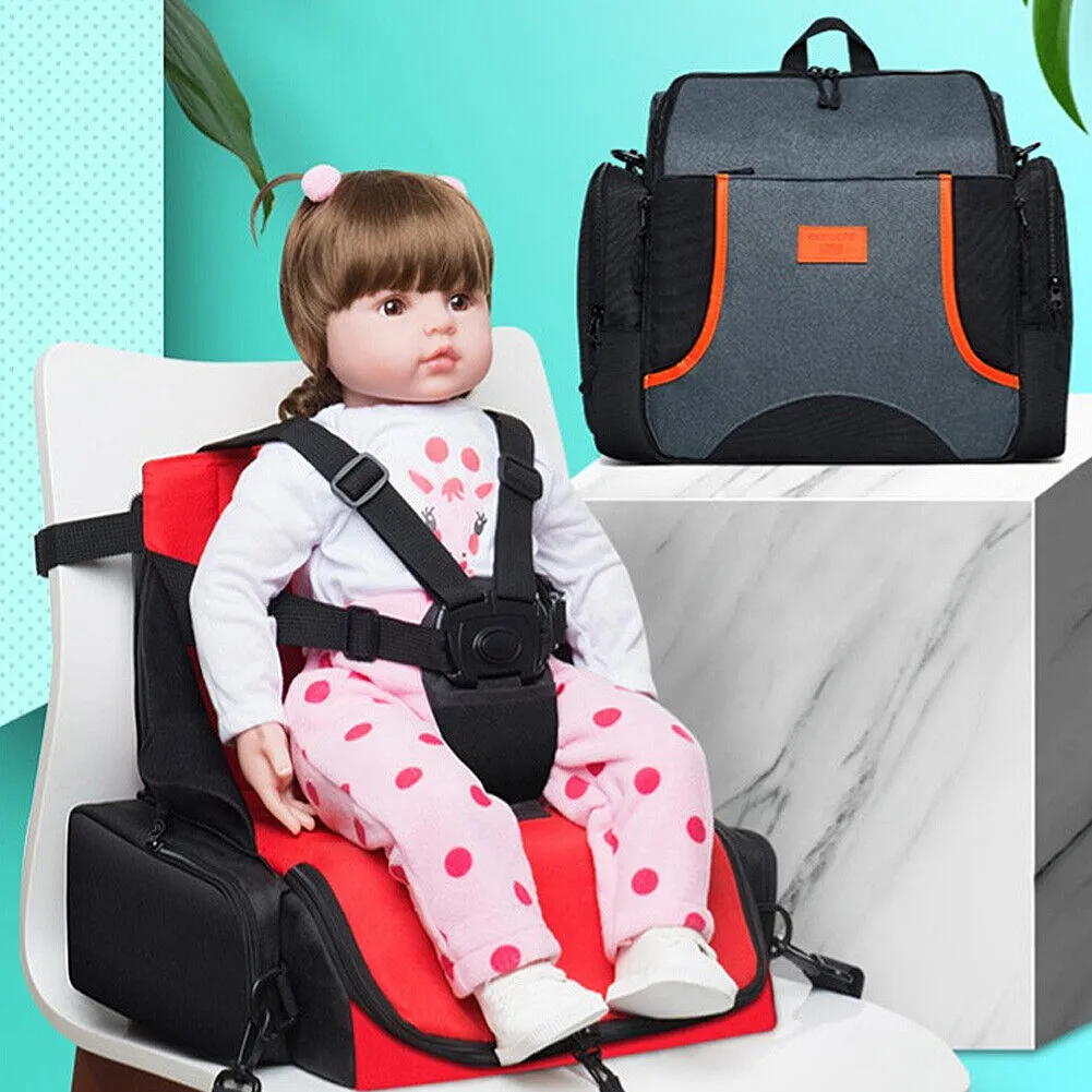 US 2-in-1 Waterproof Travel Backpack Folding Dining Chair Baby Diaper Mommy Bag