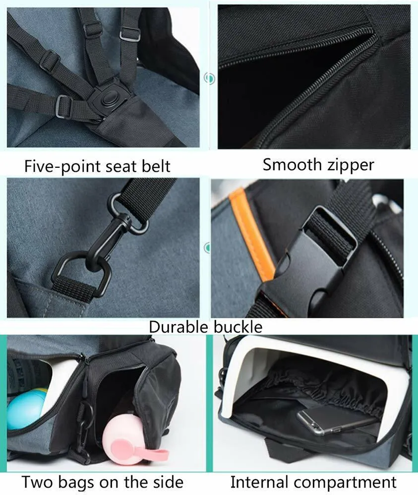 US 2-in-1 Waterproof Travel Backpack Folding Dining Chair Baby Diaper Mommy Bag