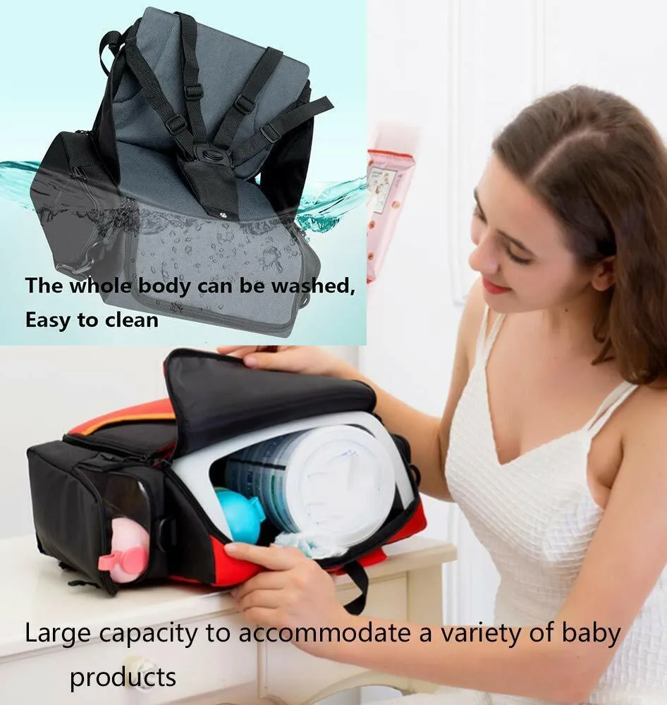 US 2-in-1 Waterproof Travel Backpack Folding Dining Chair Baby Diaper Mommy Bag