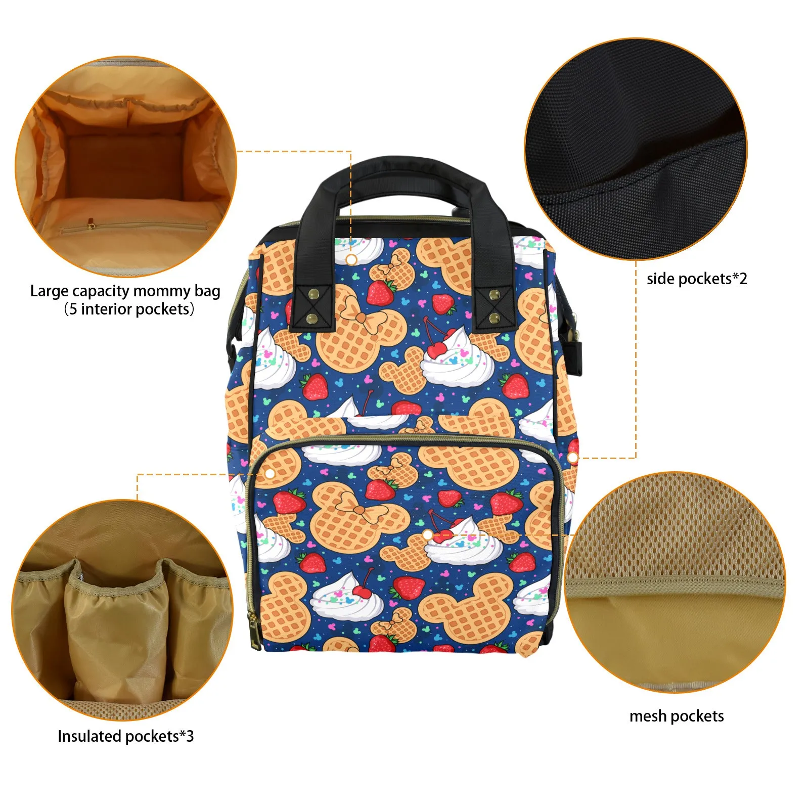 Waffles Multi-Function Diaper Bag