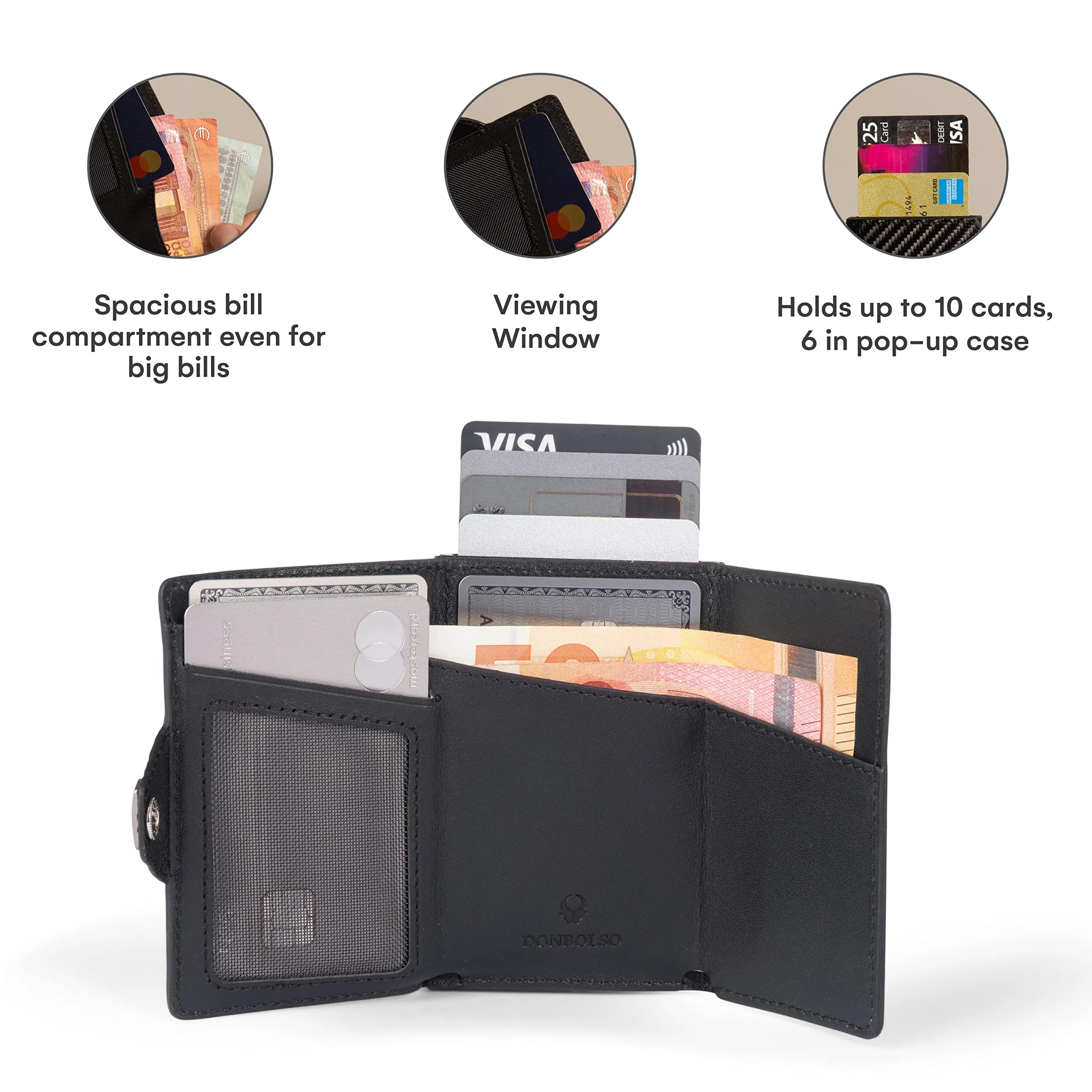 Wallet Flip I Slim Wallet With Flip Case I Leather Purse With Rfid Protection