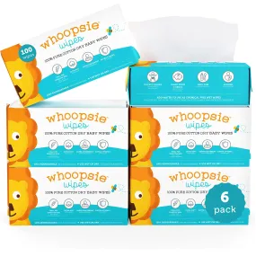 Whoopsie Wipes | Ultra-Soft - 100% Pure Cotton Dry Baby Wipes