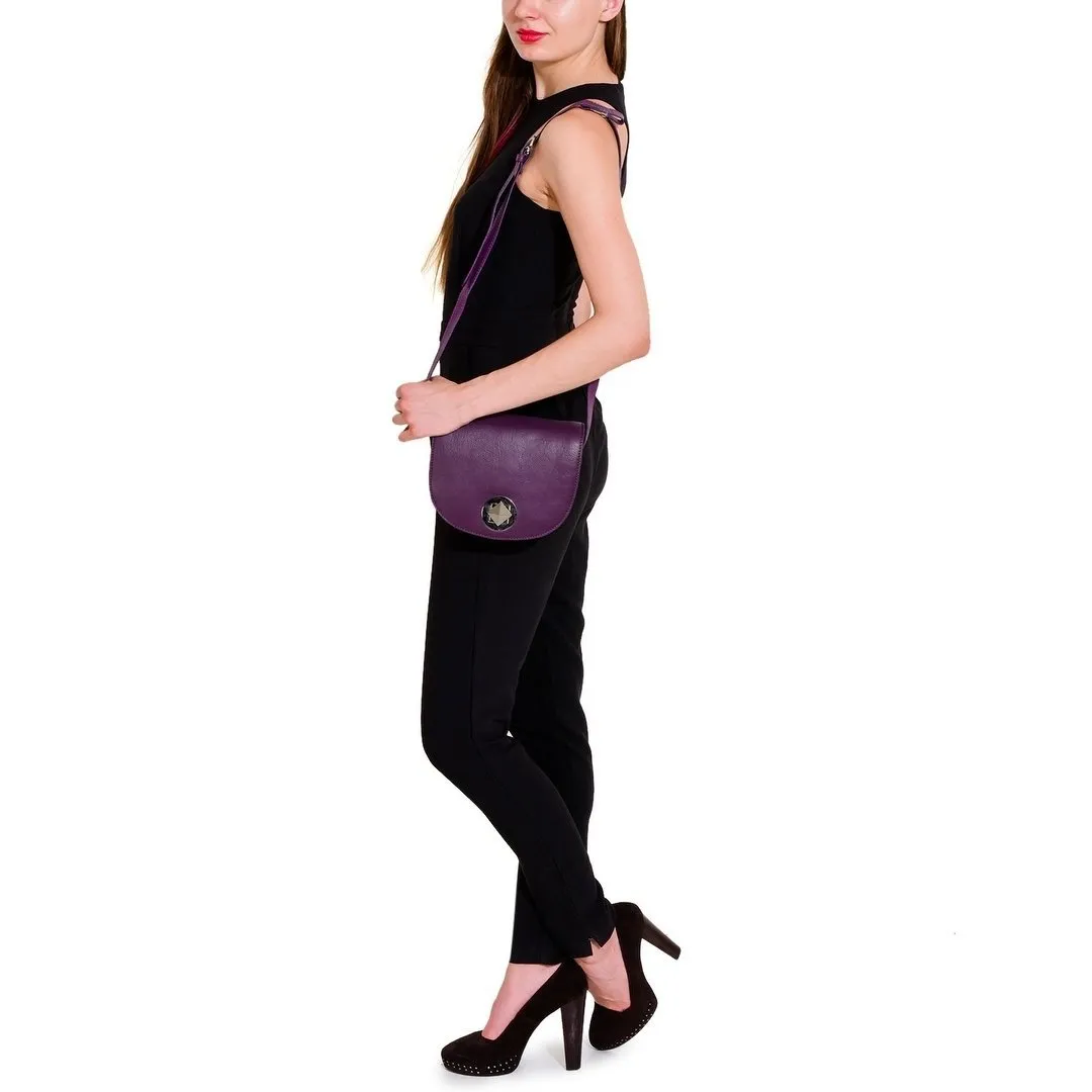 Women's Leather Crossbody Bag - PRU1352